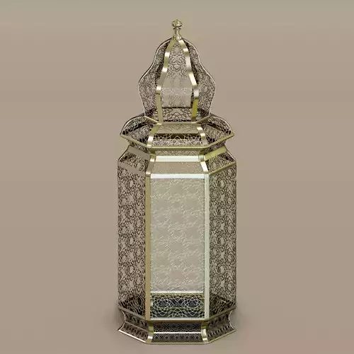 Antique Brass Moroccan Floor Lamp