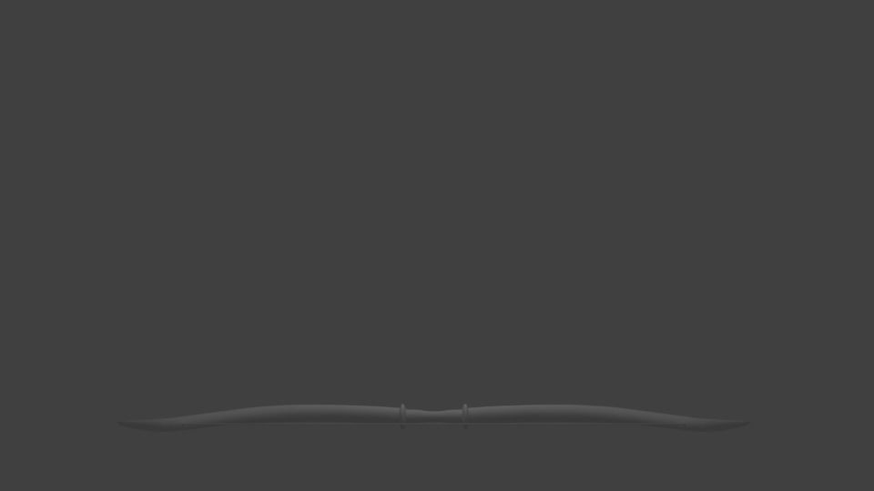 3d Bow arrow Low-poly 3D model_1