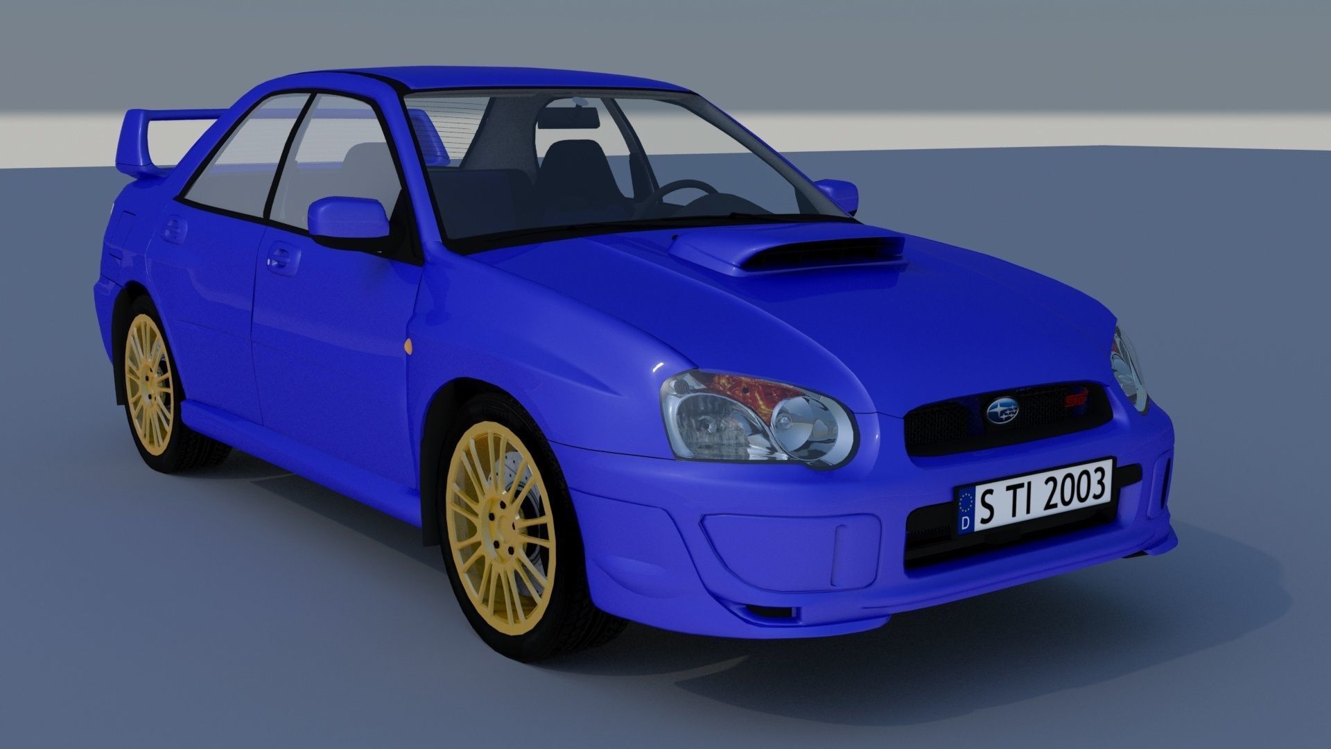 Subaru Impreza STI 2003 3D model_3