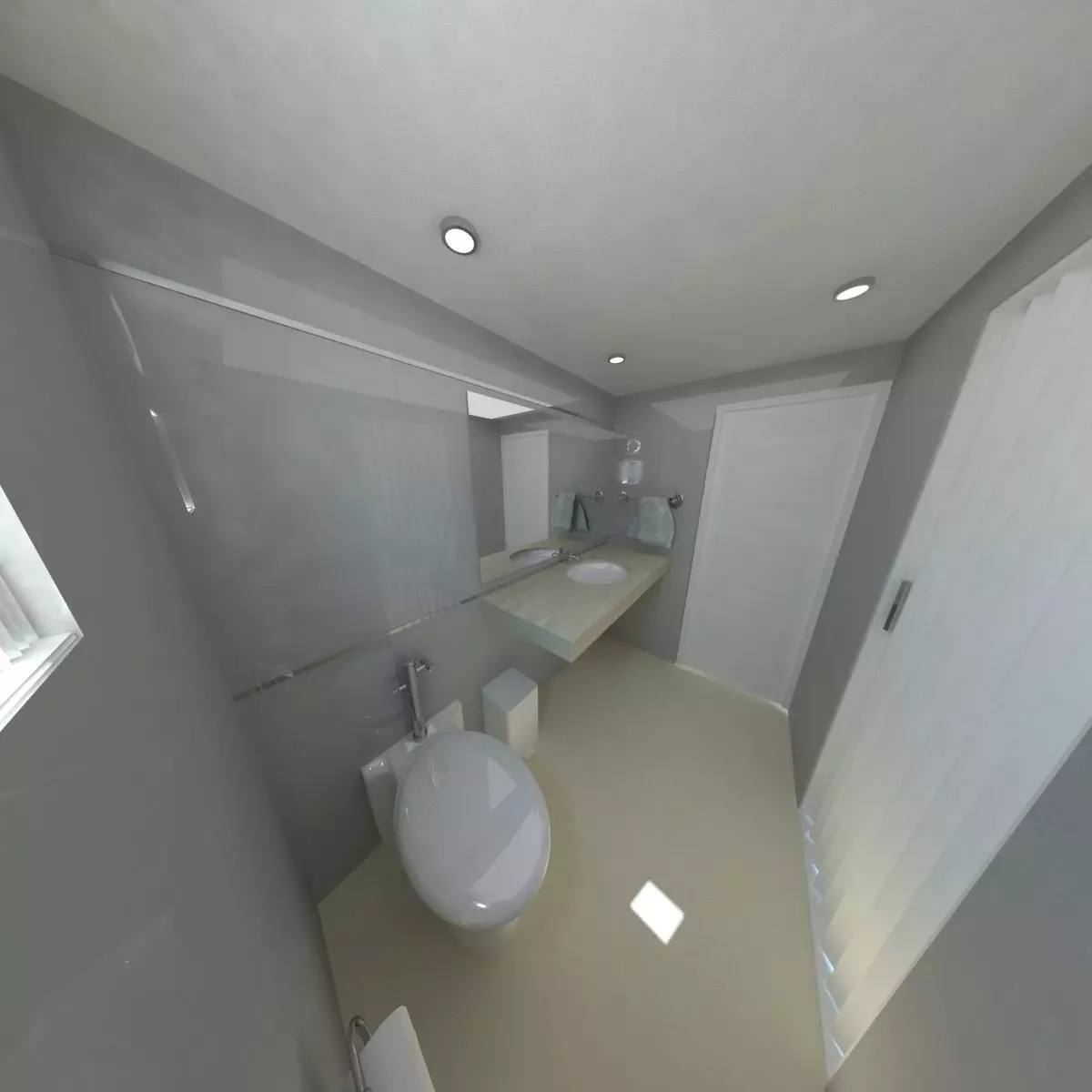 bathroom with toilet and sink 3D model_0