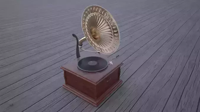 Vintage Gramophone 3D model