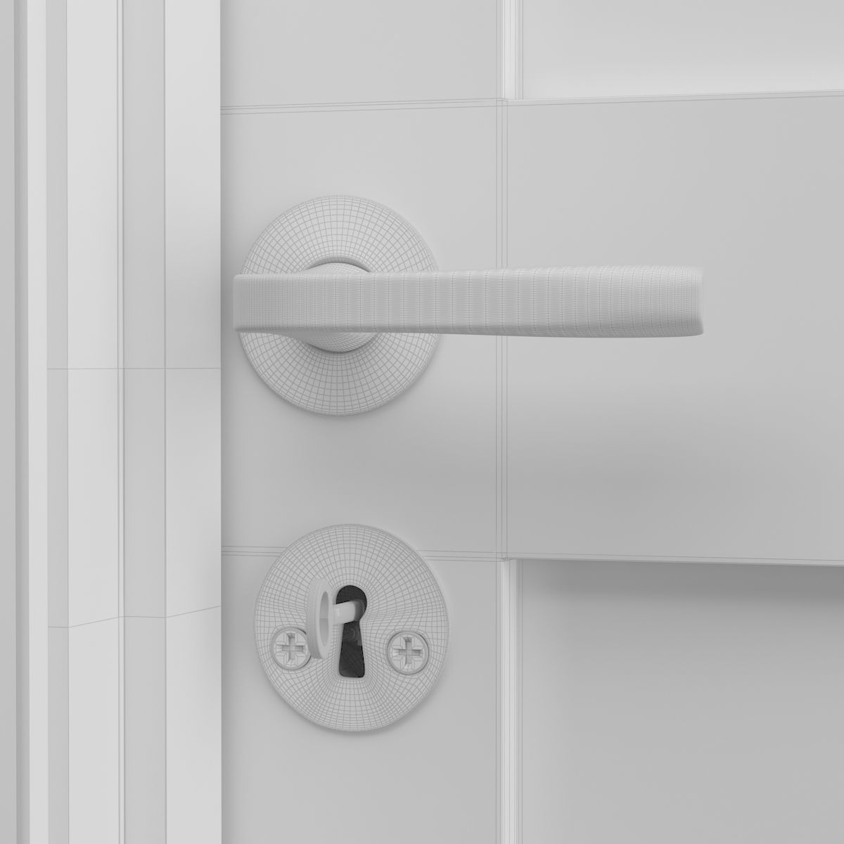 Interior door 02 3D model_6