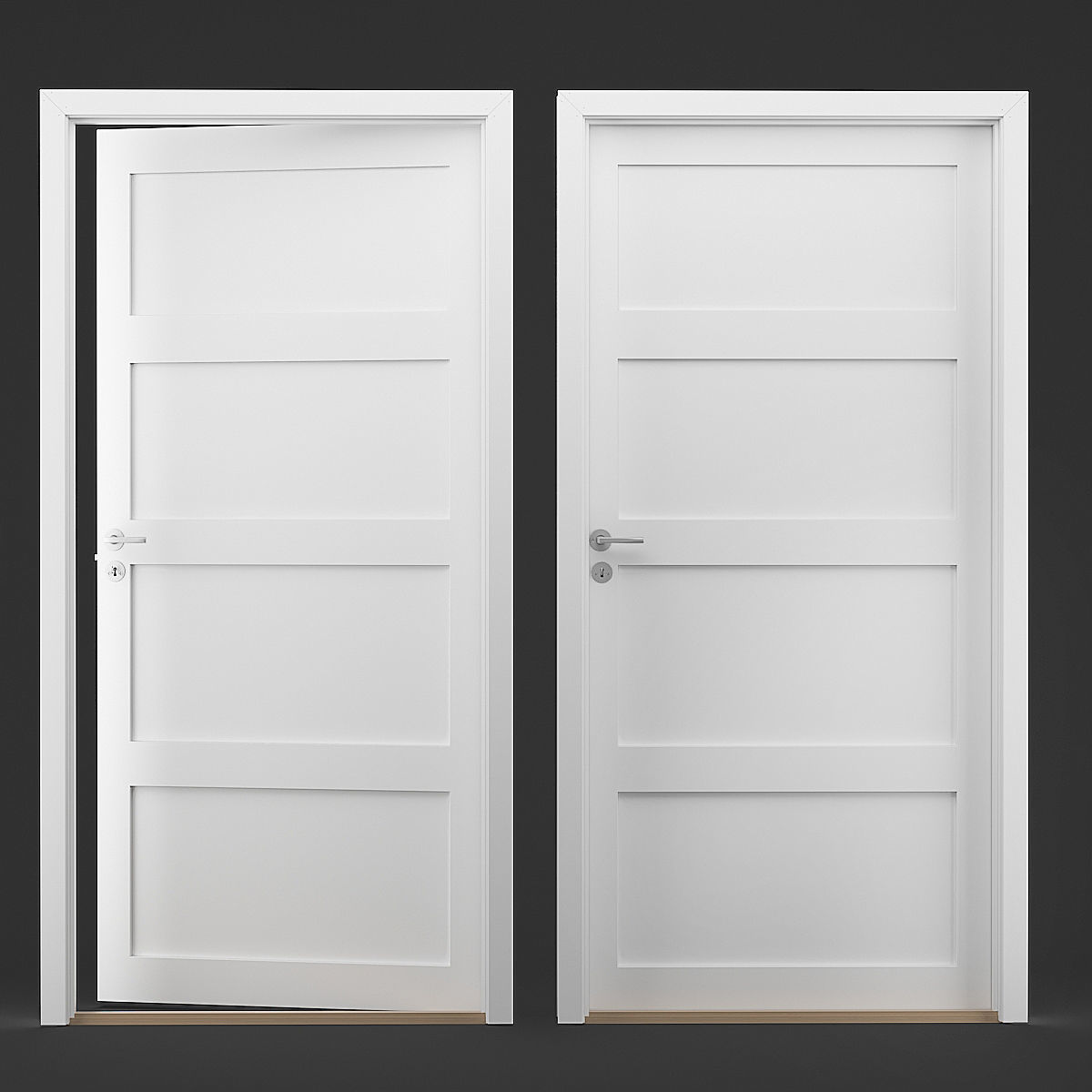 Interior door 02 3D model_1