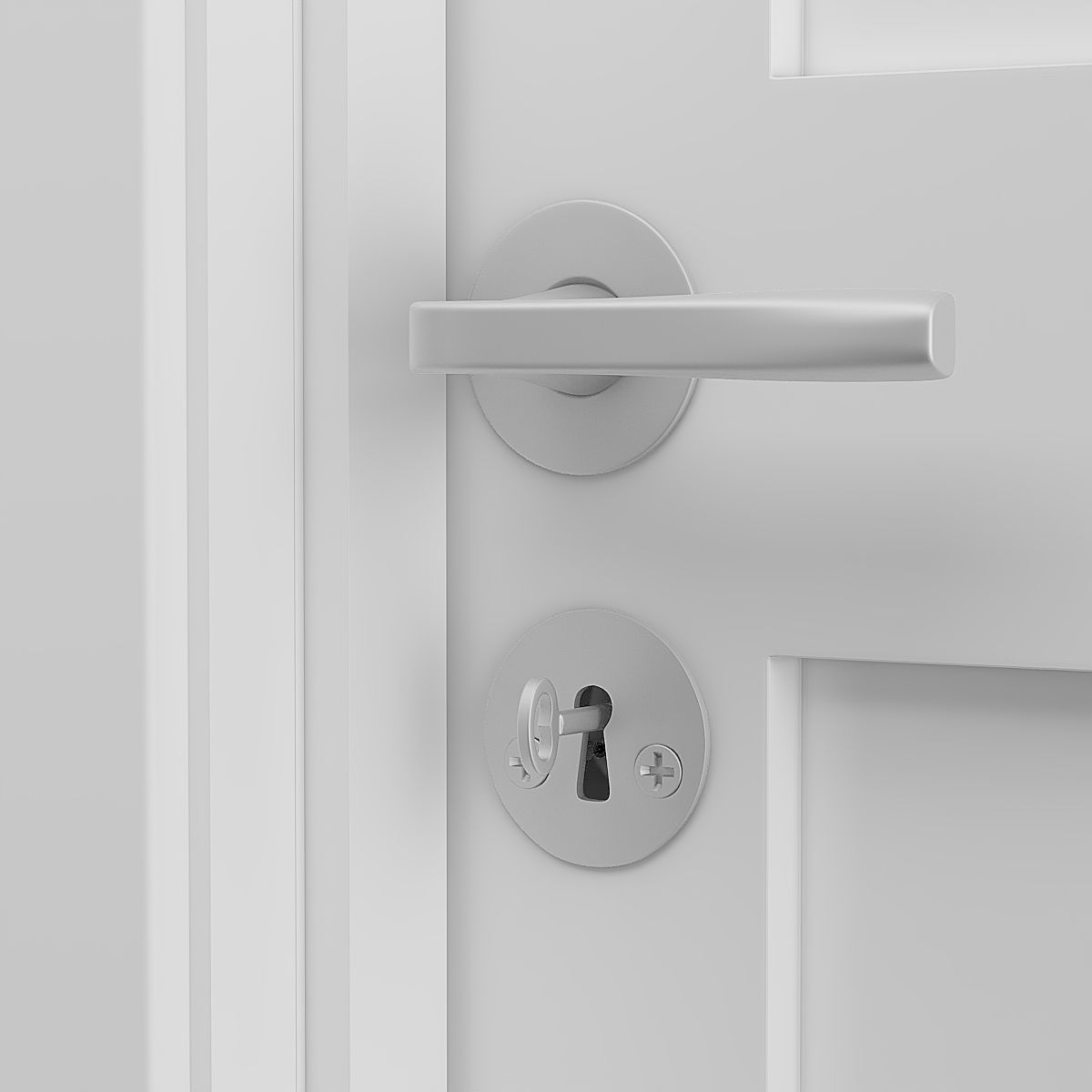 Interior door 02 3D model_2