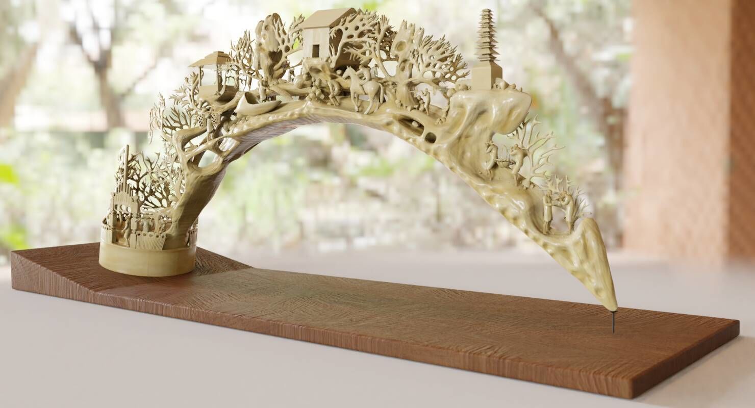 Elephant Tusk Ivory 3D model_1