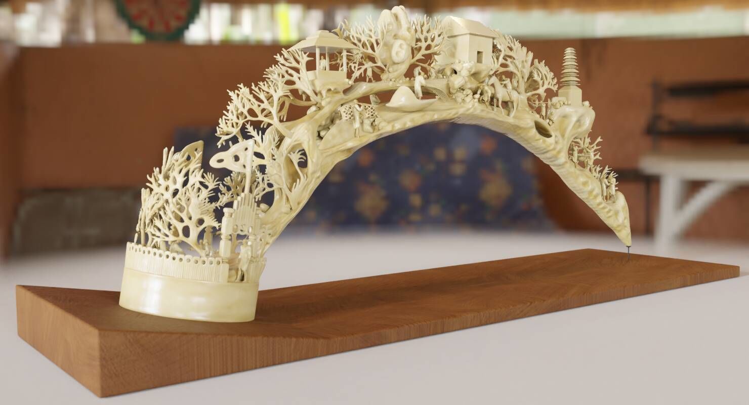 Elephant Tusk Ivory 3D model_3