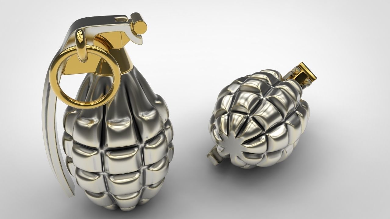Grenade 3d print model weapon model for print stl 3dm file 3D print model_7