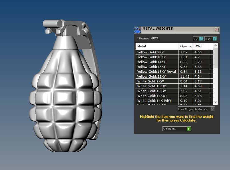 Grenade 3d print model weapon model for print stl 3dm file 3D print model_19