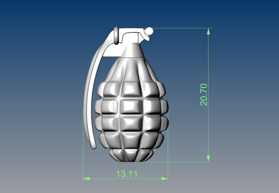 Grenade 3d print model weapon model for print stl 3dm file 3D print model_17