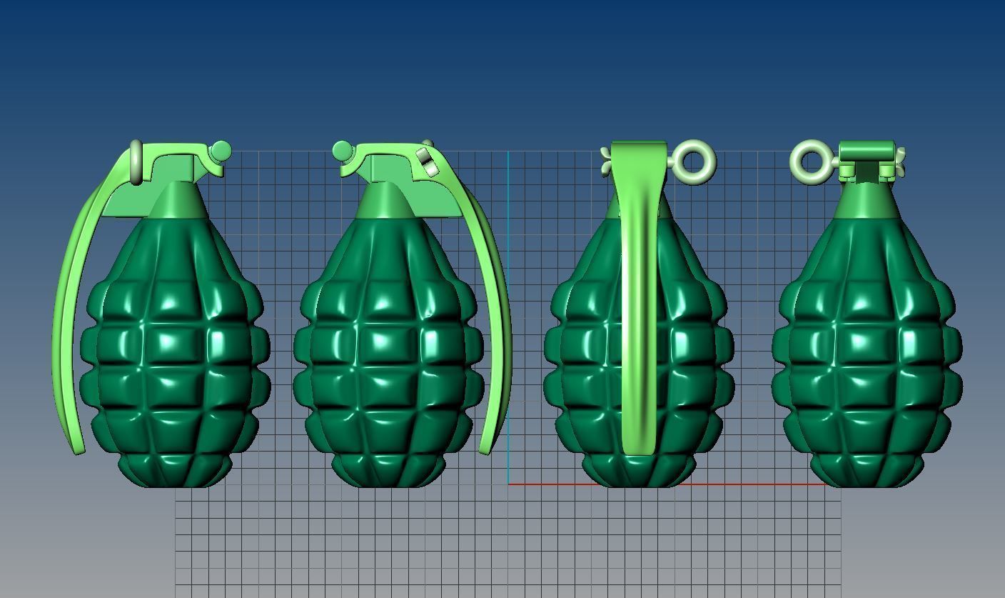 Grenade 3d print model weapon model for print stl 3dm file 3D print model_16