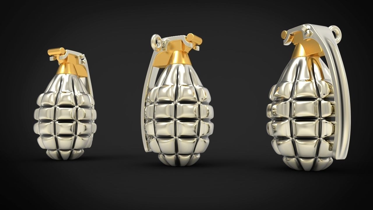 Grenade 3d print model weapon model for print stl 3dm file 3D print model_8