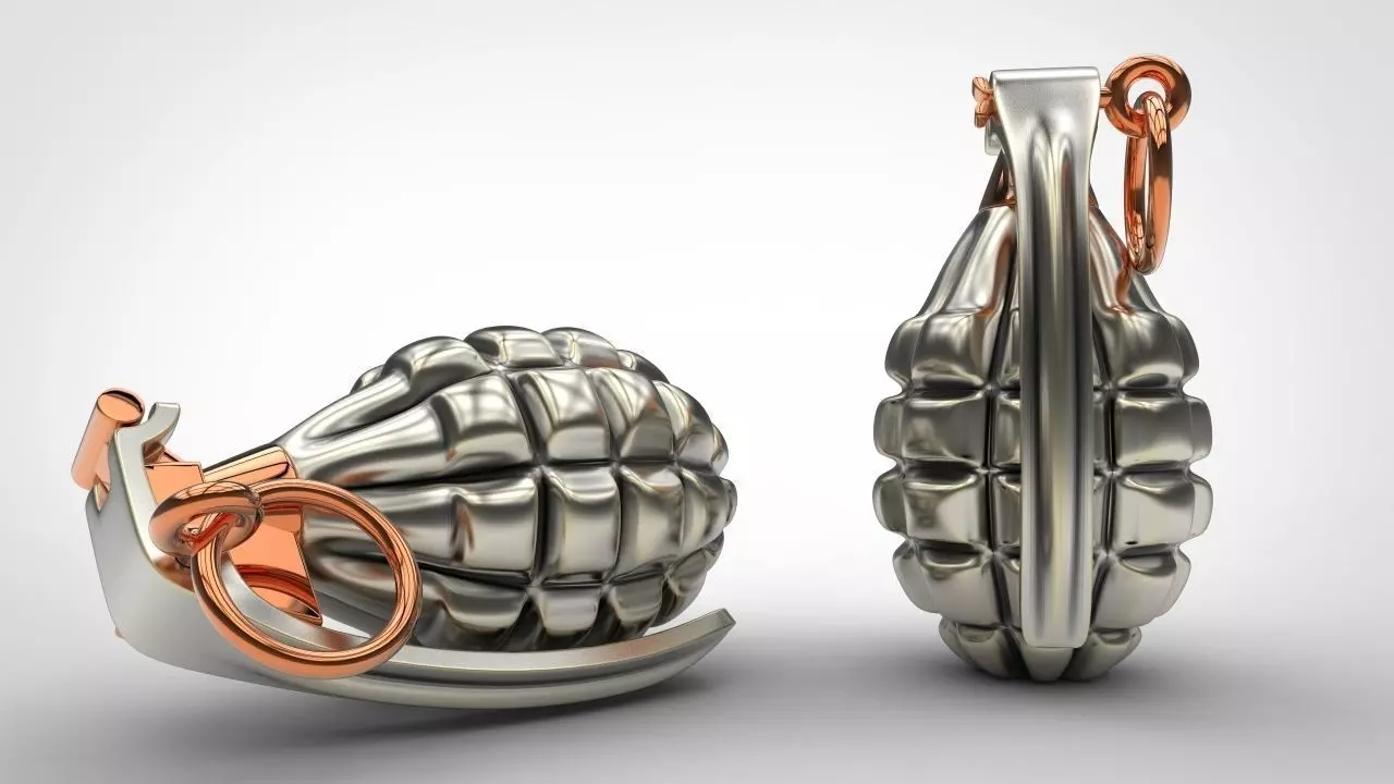 Grenade 3d print model weapon model for print stl 3dm file 3D print model_0