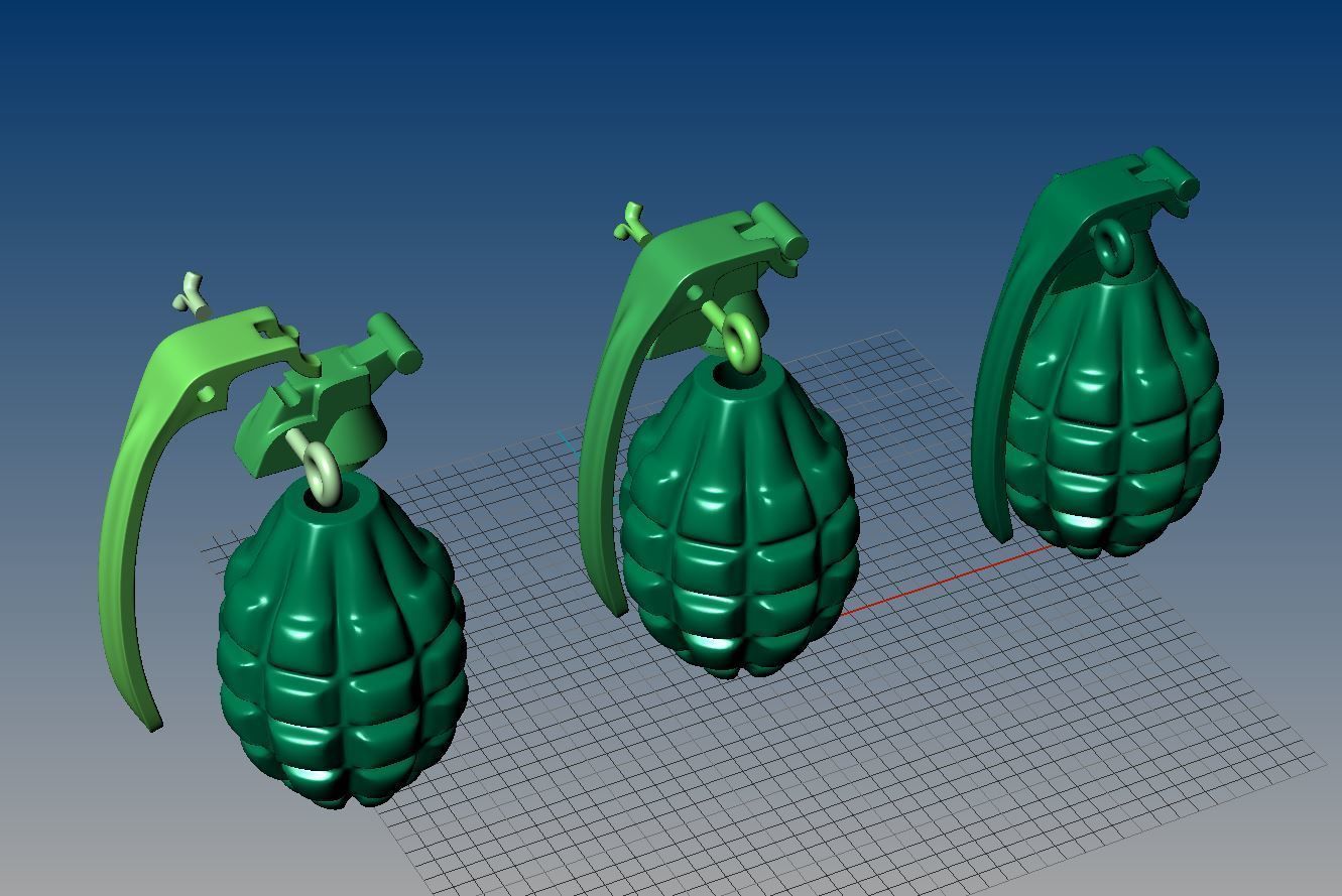 Grenade 3d print model weapon model for print stl 3dm file 3D print model_15