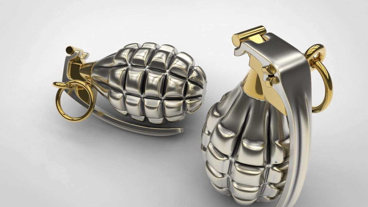 Grenade 3d print model weapon model for print stl 3dm file 3D print model_5