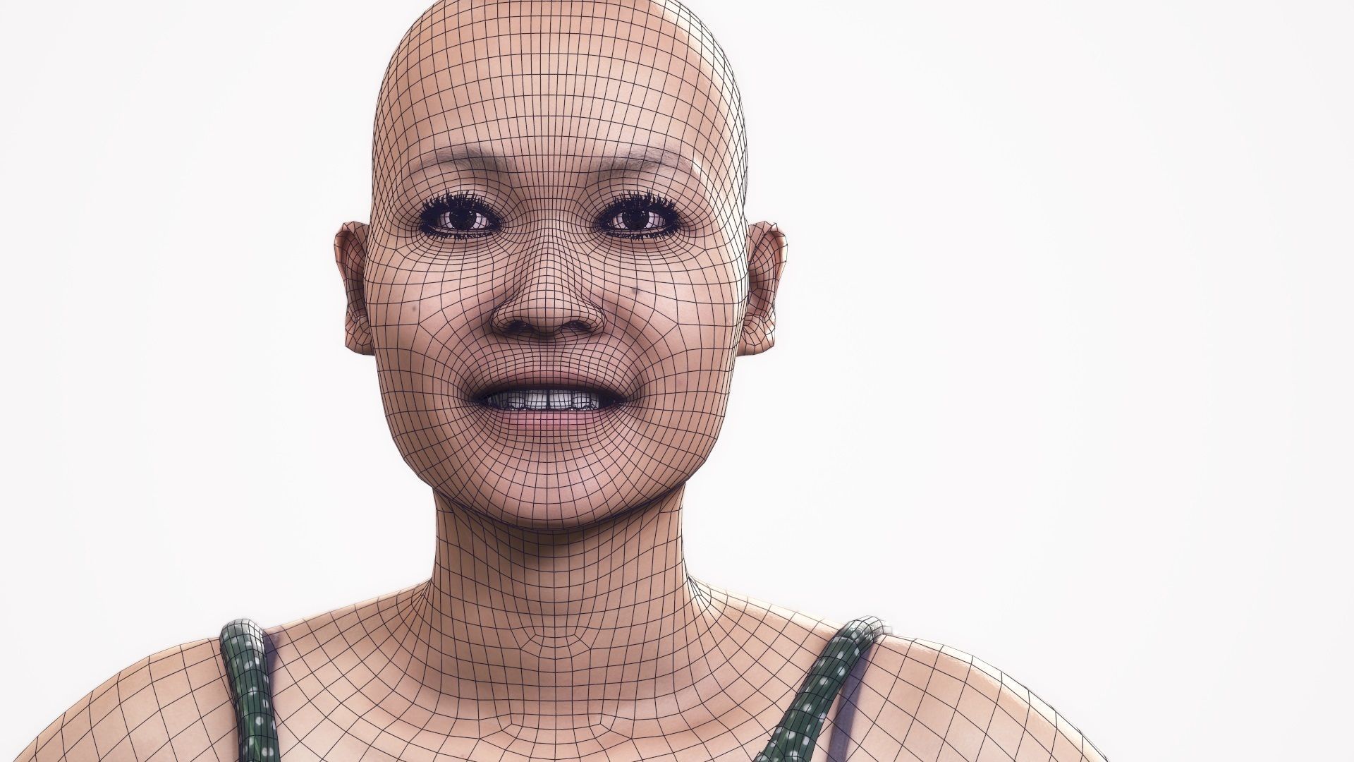 Human Woman Scan - 253F Low-poly 3D model_7