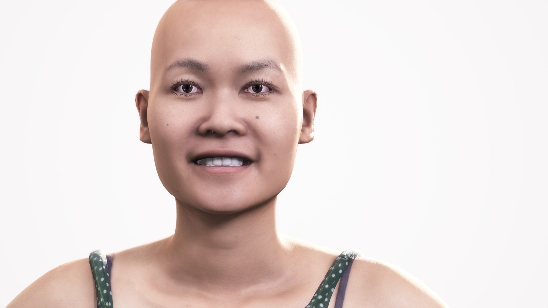 Human Woman Scan - 253F Low-poly 3D model_1