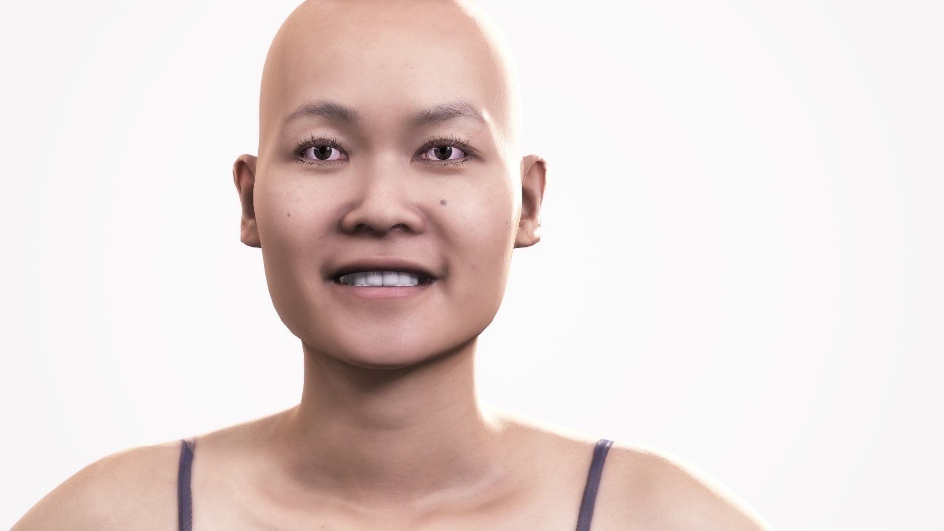 Human Woman Scan - 253F Low-poly 3D model_5