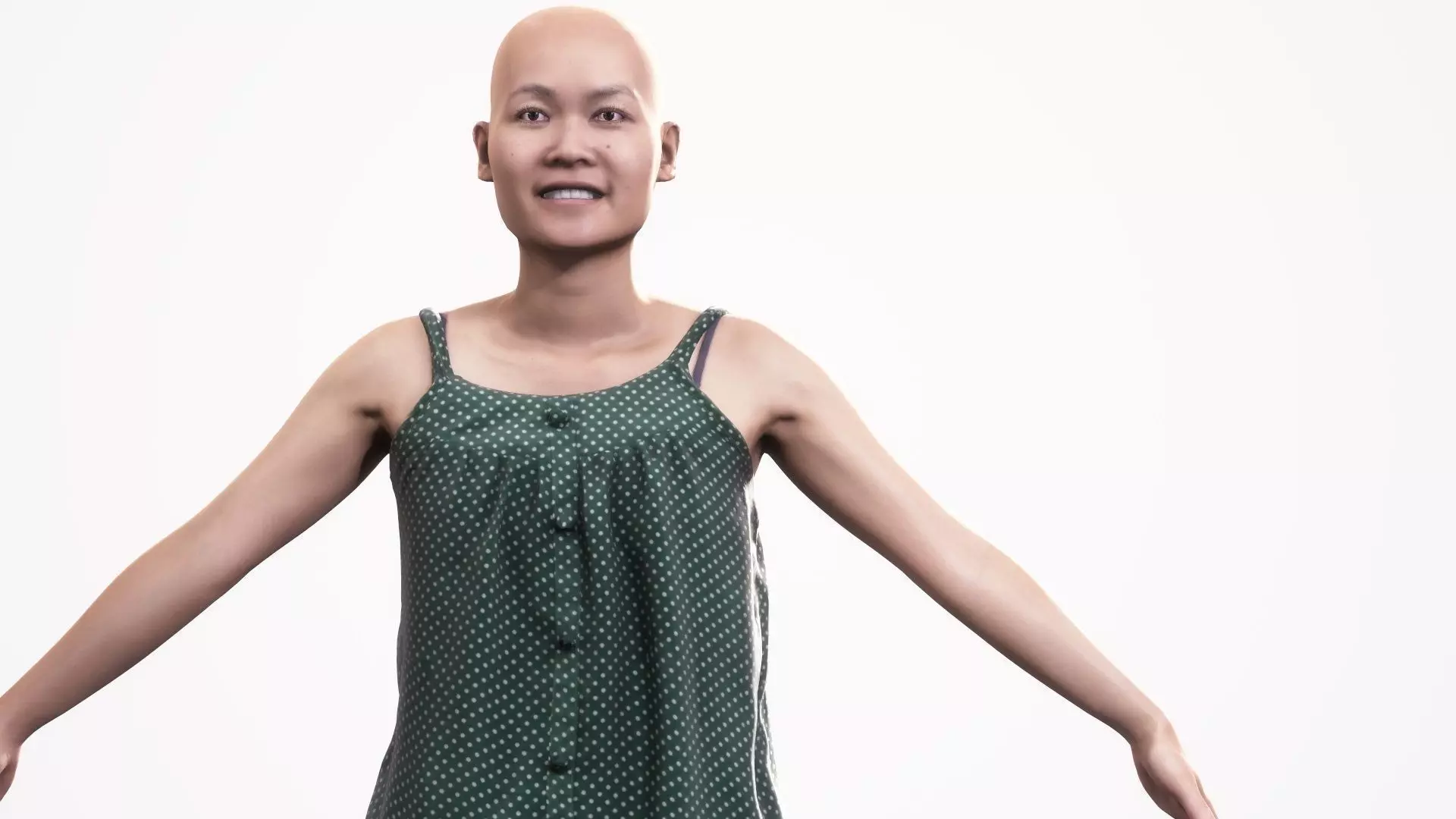 Human Woman Scan - 253F Low-poly 3D model_0