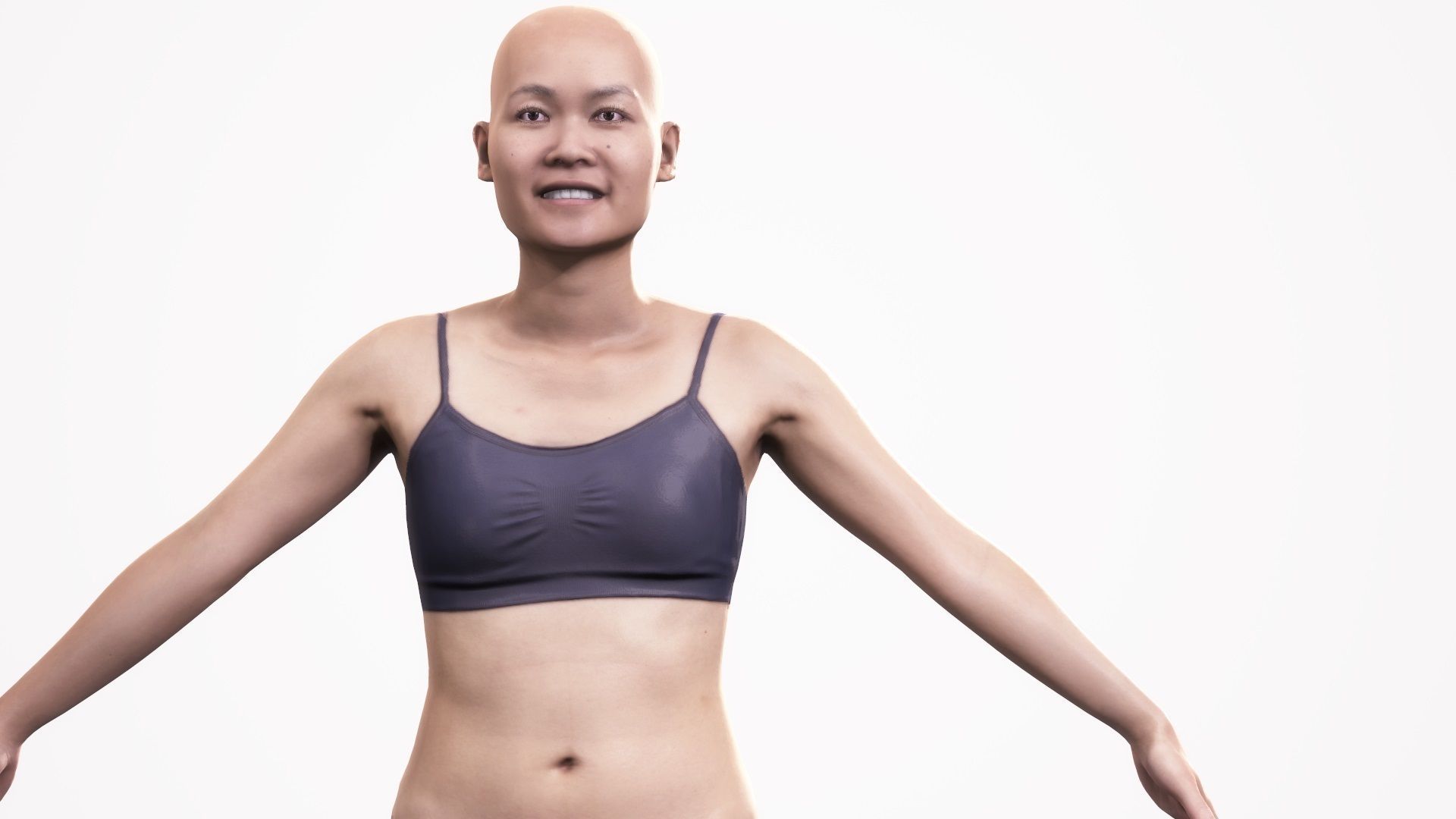 Human Woman Scan - 253F Low-poly 3D model_3