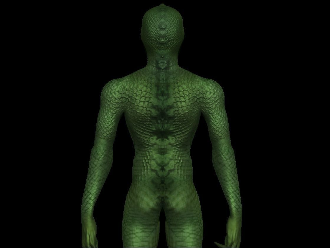 Reptilian Alien - Classic Lizard-Man - Aliens Free low-poly 3D model_7