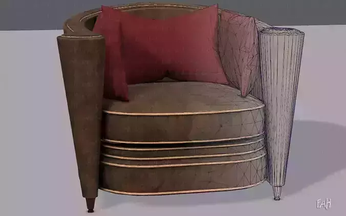 Armchair Low Polygon 