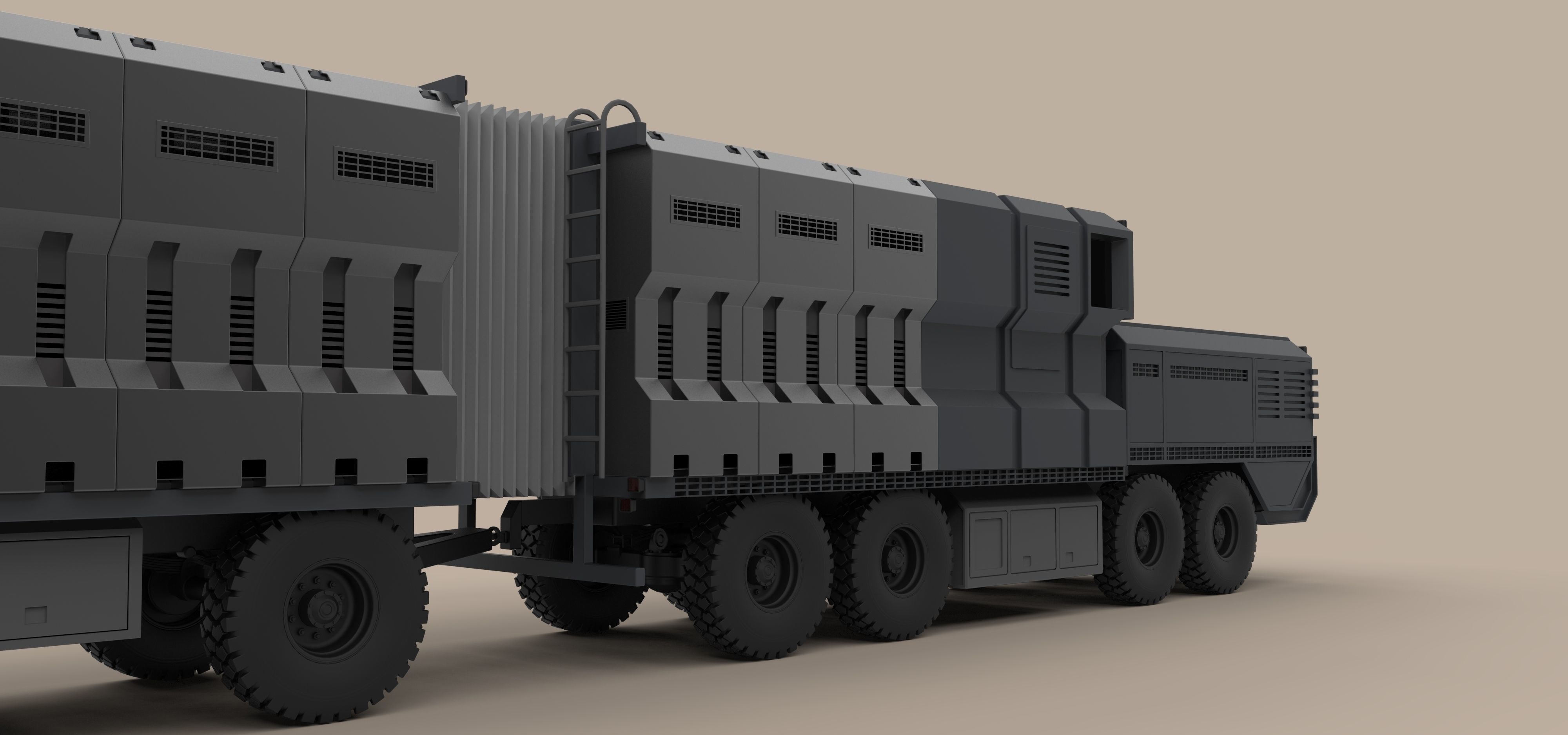 DMC road train from movie Deadpool 2 3D model_12