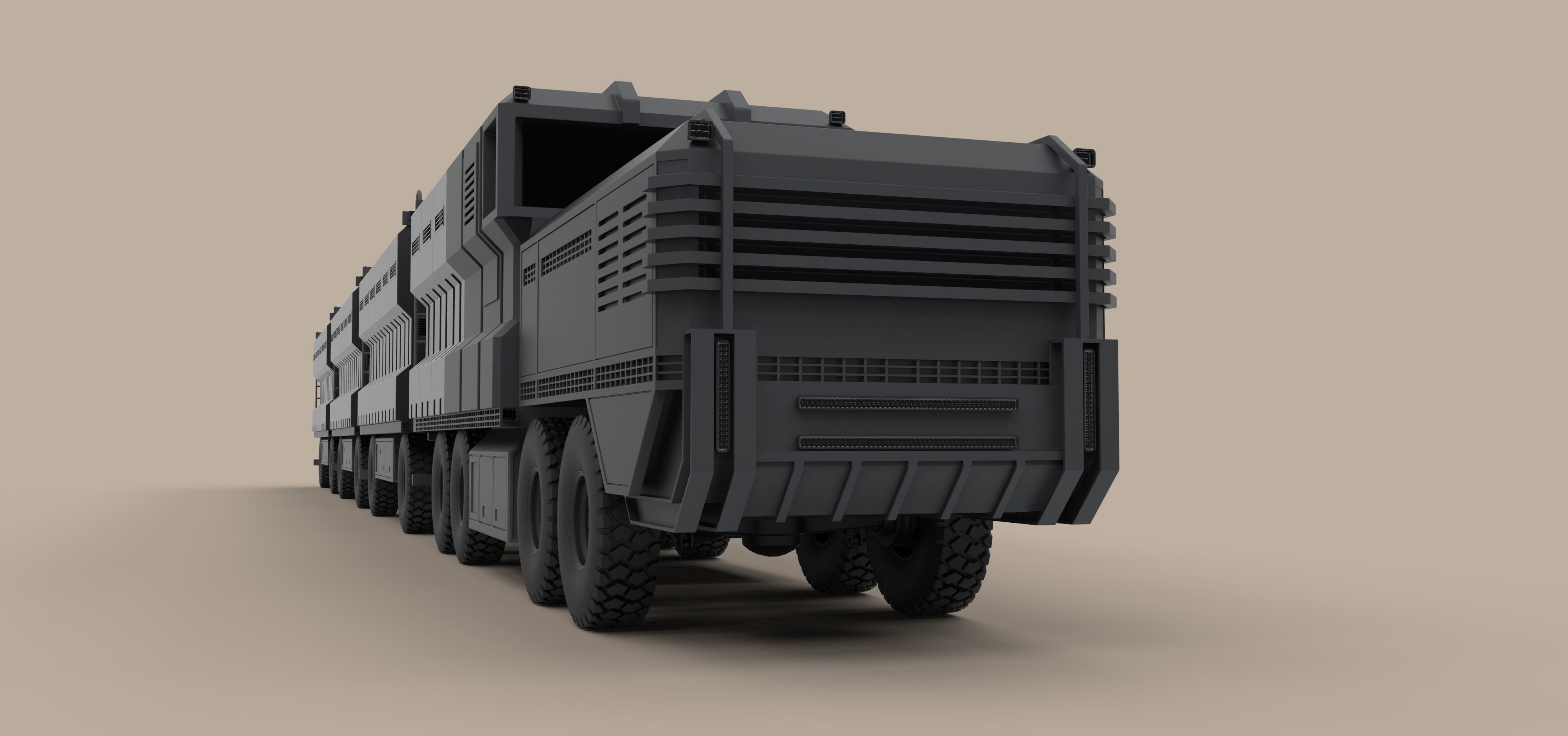 DMC road train from movie Deadpool 2 3D model_3