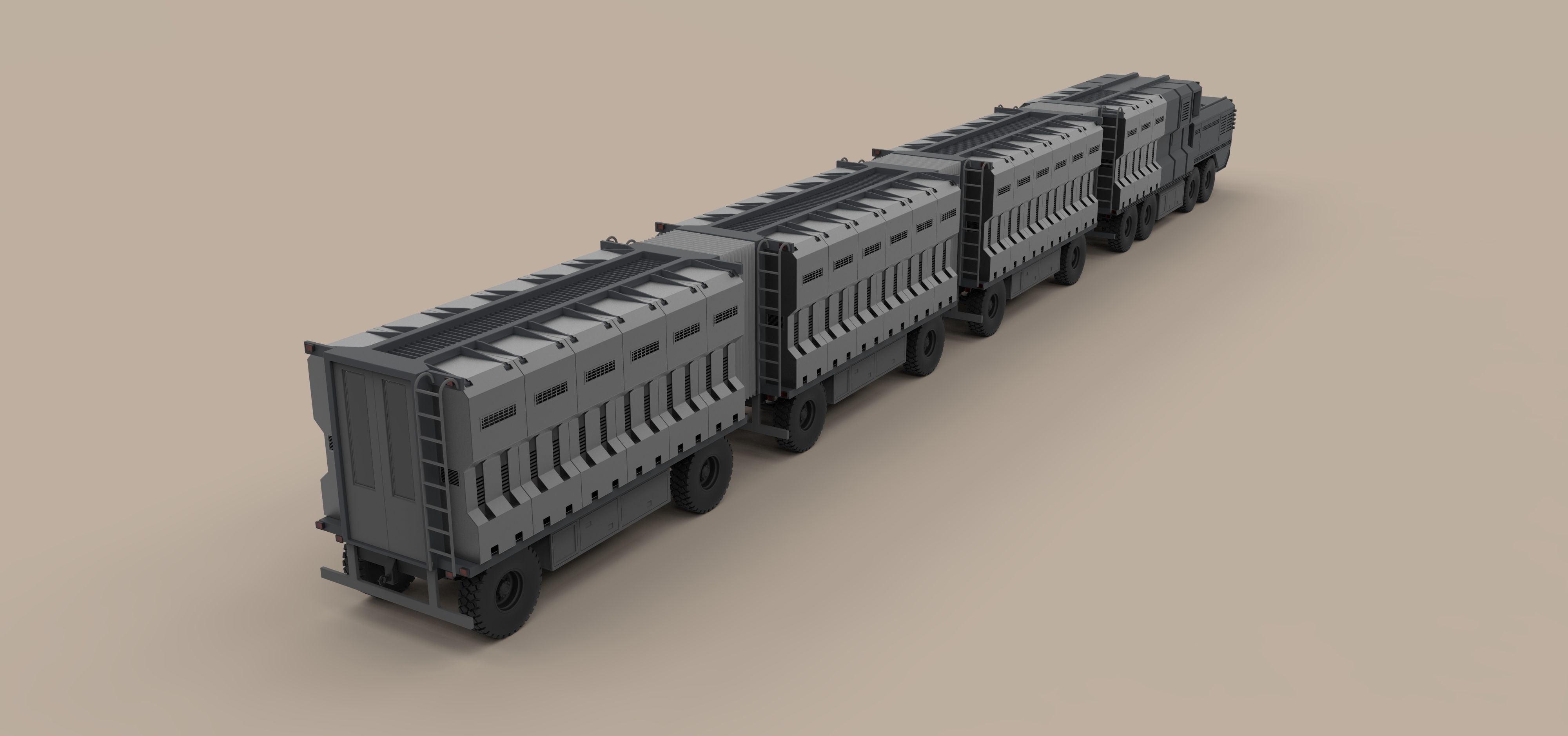 DMC road train from movie Deadpool 2 3D model_11