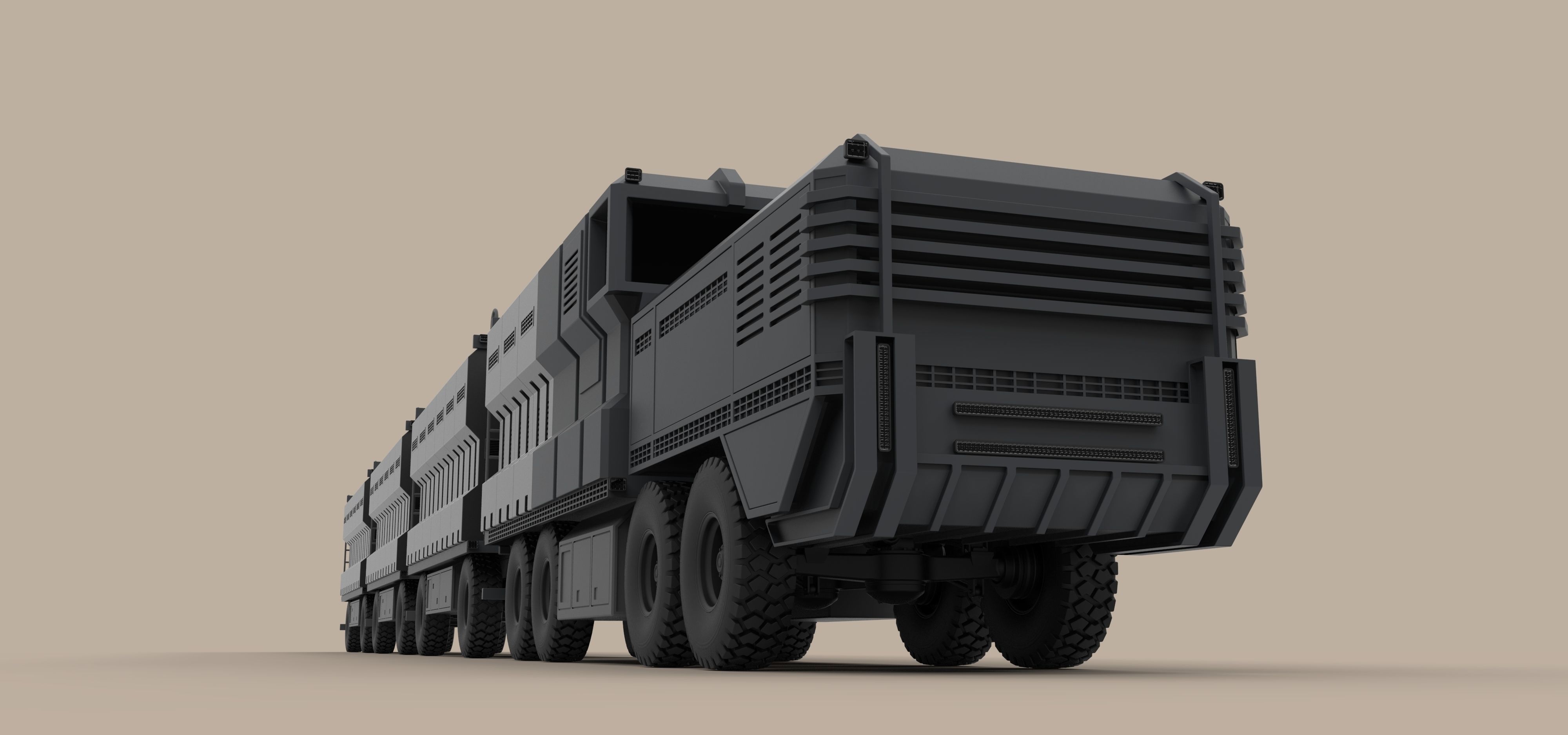 DMC road train from movie Deadpool 2 3D model_4