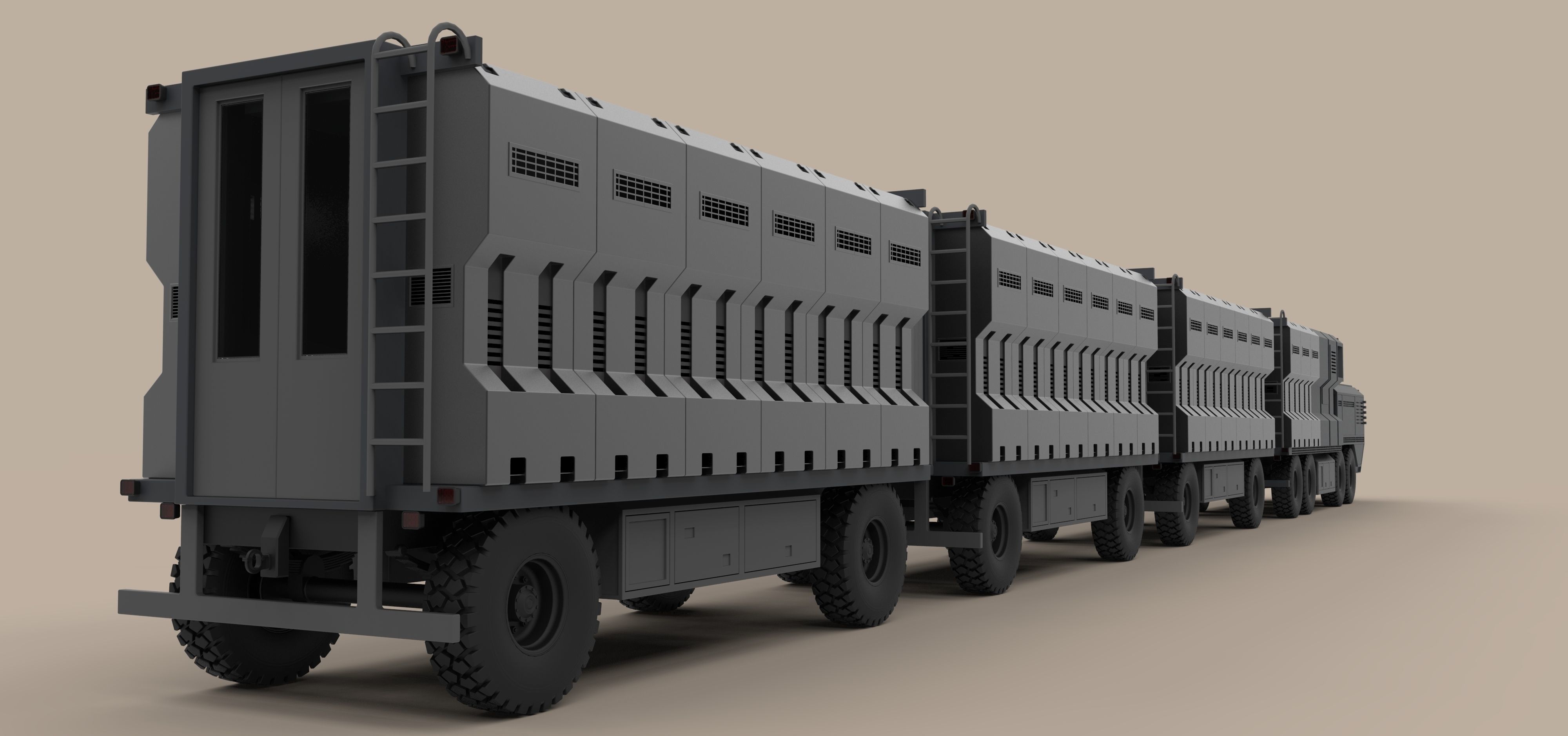 DMC road train from movie Deadpool 2 3D model_13