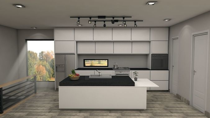 3D Kitchen modern 3D model