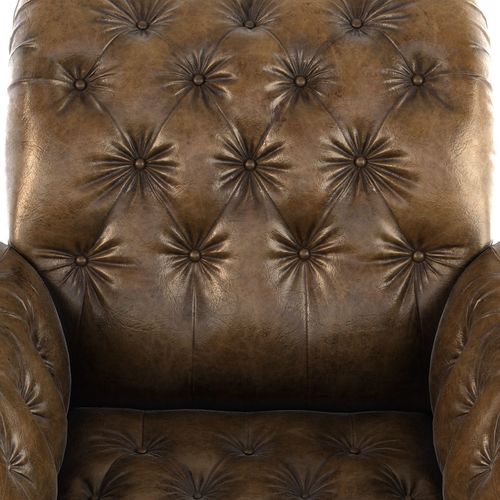 Vintage leather armchair PBR 3D model 3