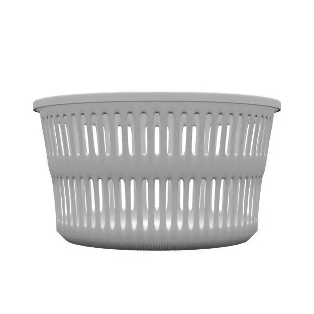 Traditional Household Laundry Basket 3D model_0
