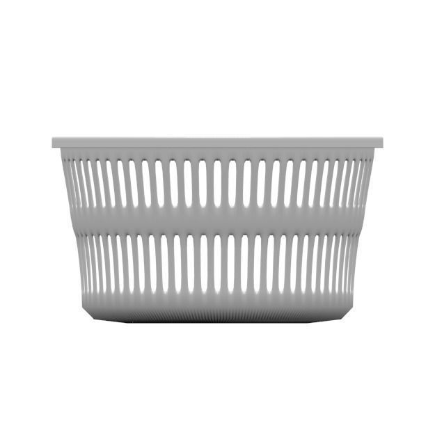 Traditional Household Laundry Basket 3D model_1