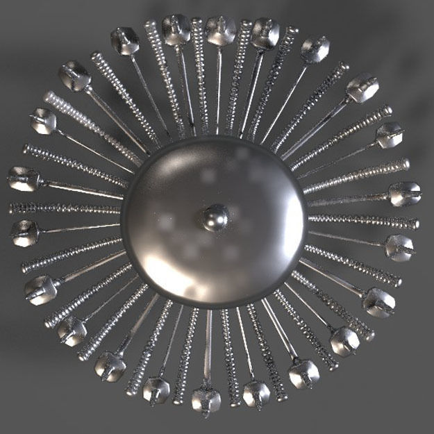 PBR Vintage French Chandelier 3D model_1