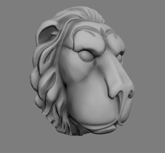 Lion head  Free 3D print model