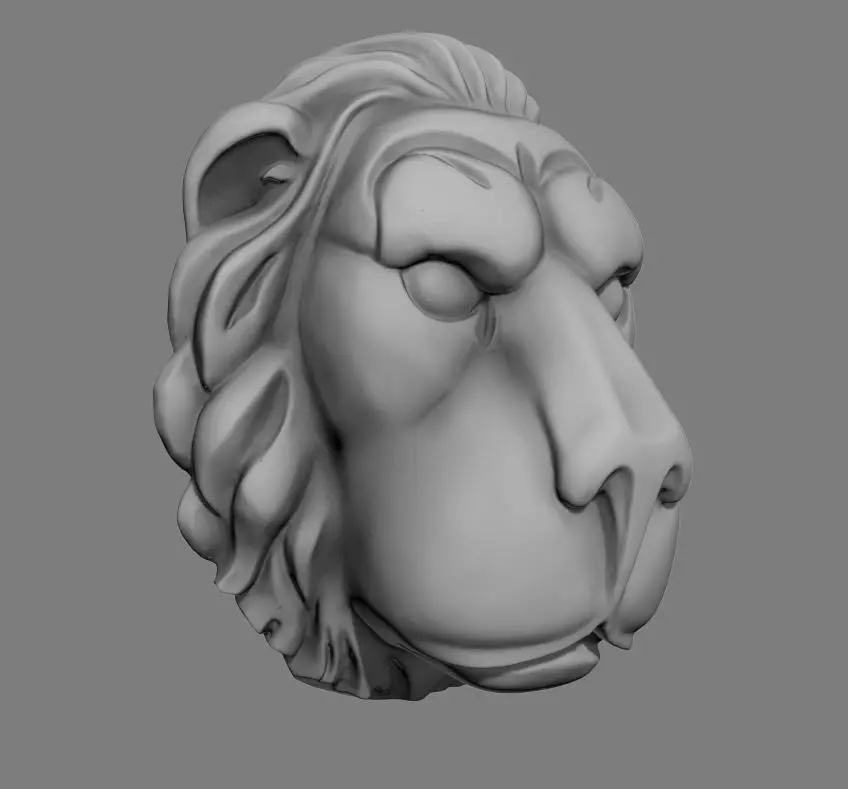 Lion head Free 3D print model