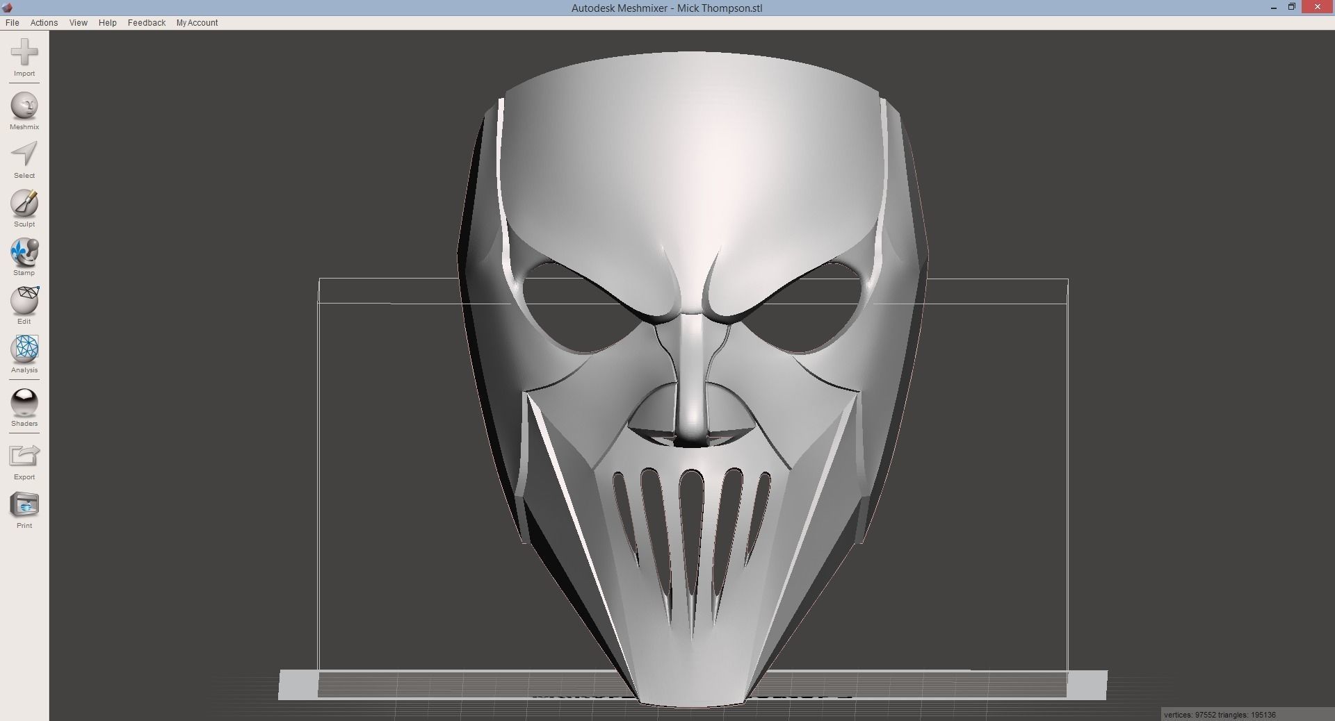 Mick Thomson Mask 3D print model_4