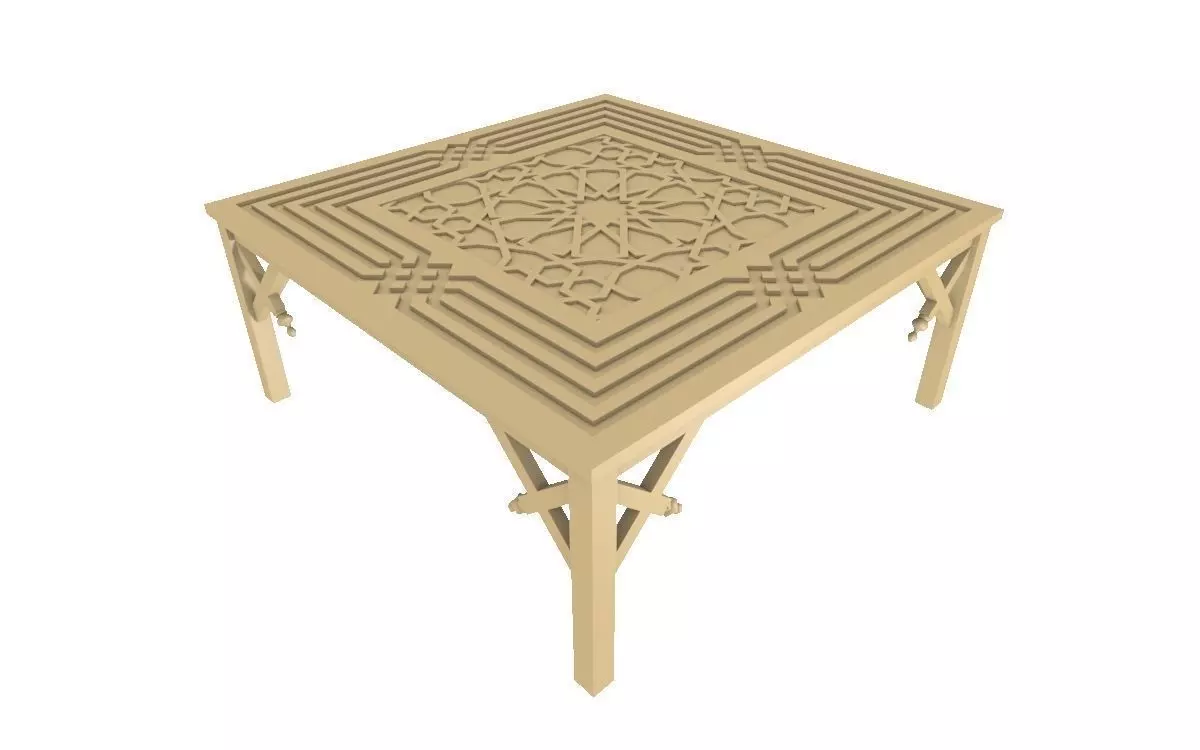 Arabic Table 3D model_0