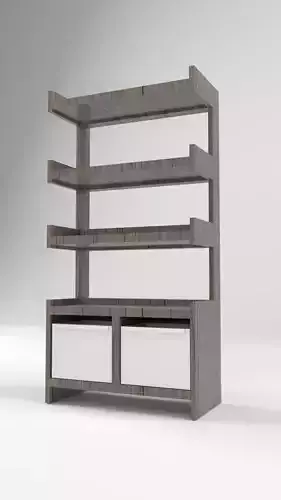 wooden shelf