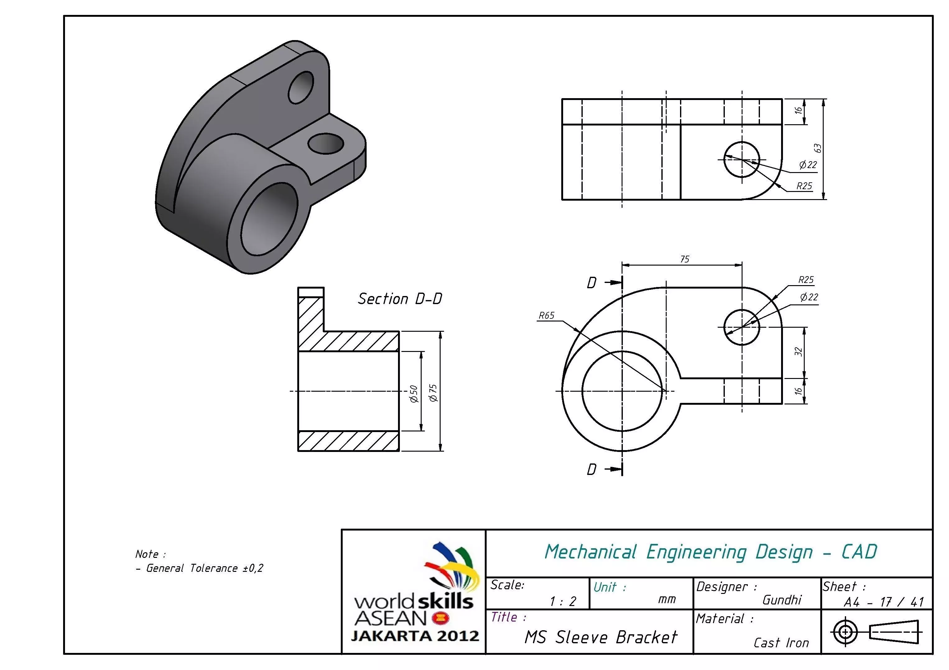 MS Sleeve Bracket Free 3D model_0