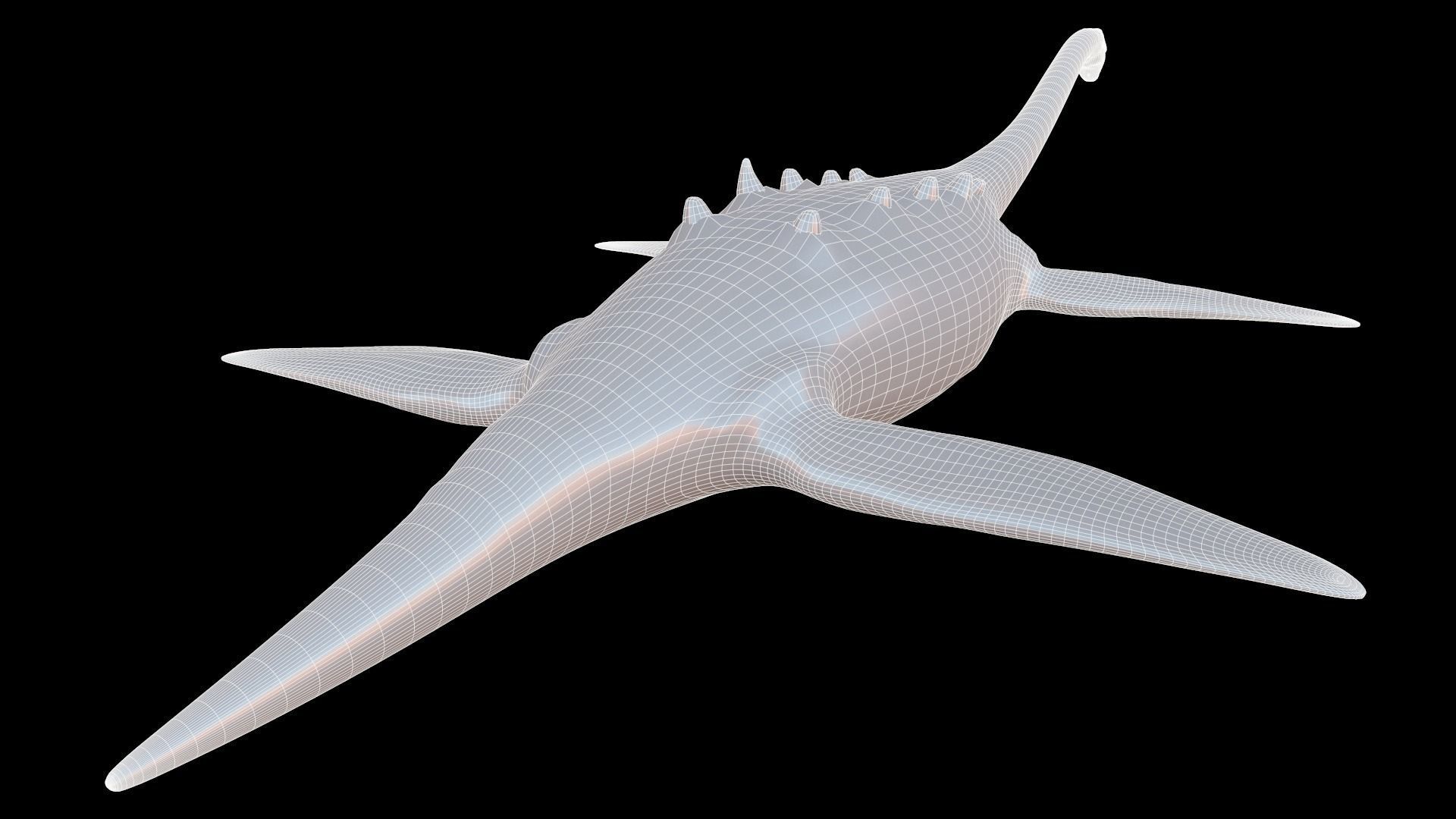Elasmosaurus platyurus 3D model_5