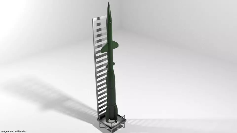 Rocket Missile - EKR 3D model_0
