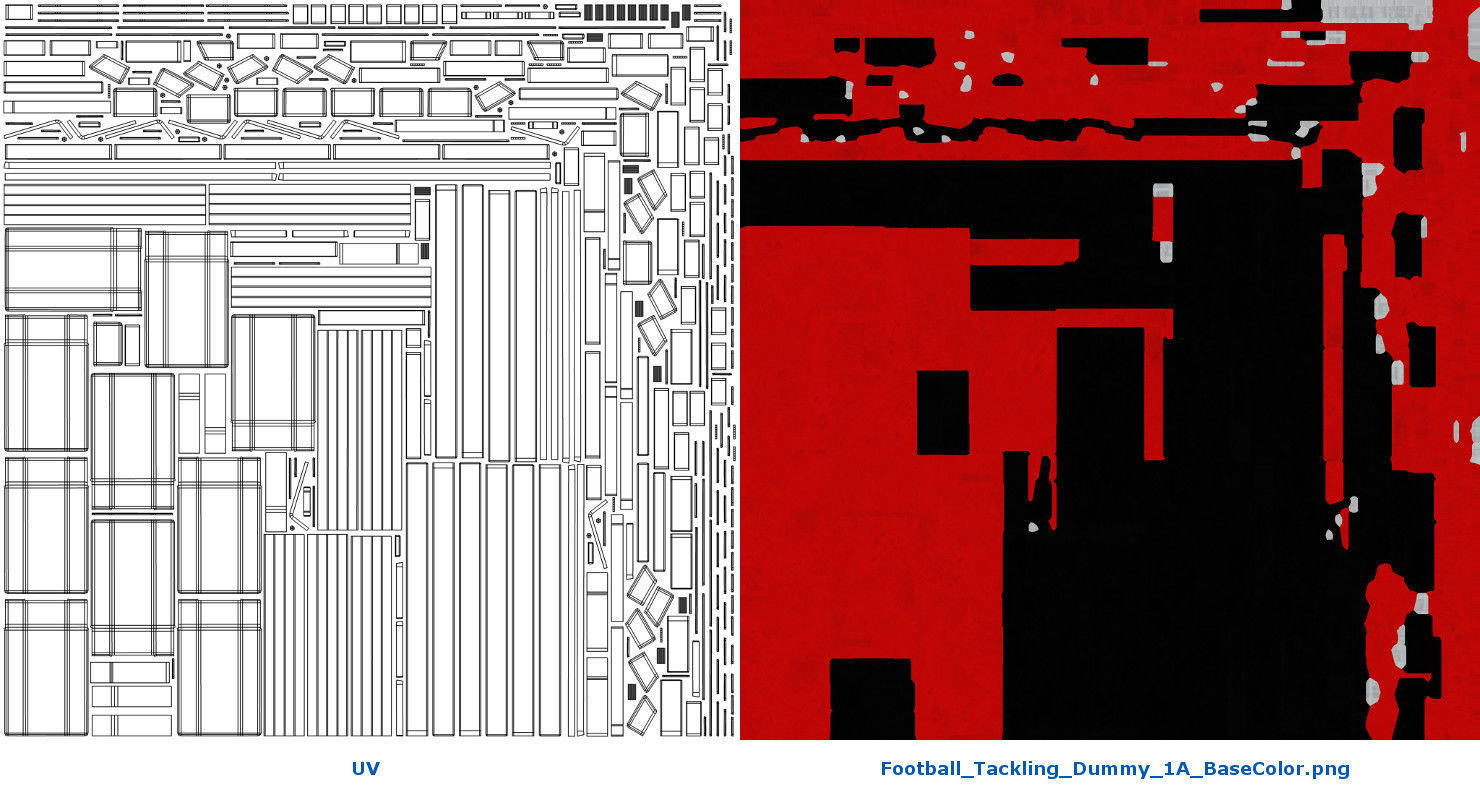 Football Tackling Dummy 1A Low-poly 3D model_8