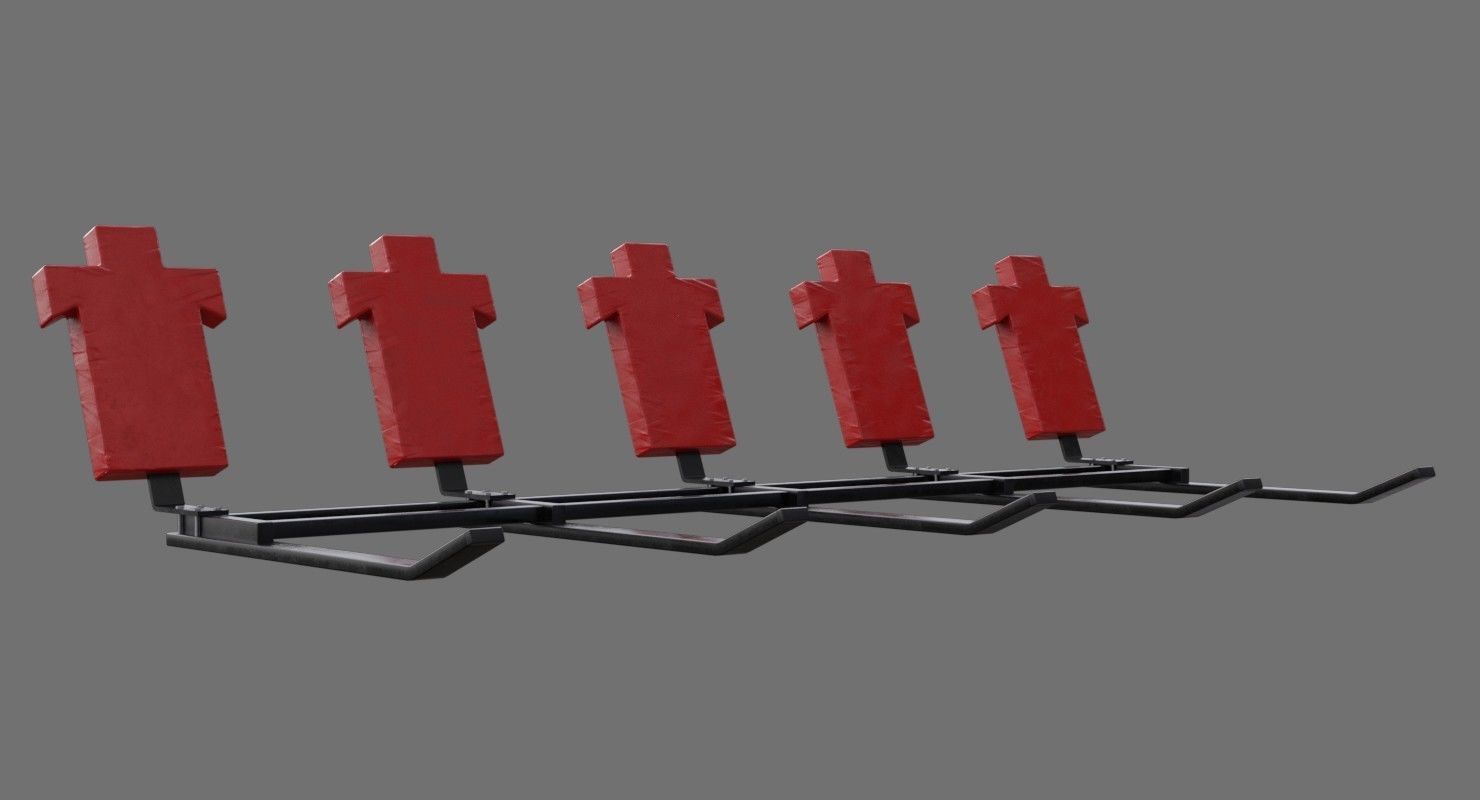 Football Tackling Dummy 1A Low-poly 3D model_3