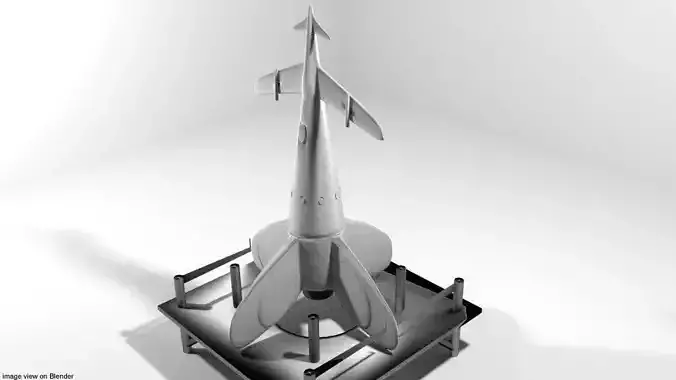 Rocket Missile - Q rocketship 3D model
