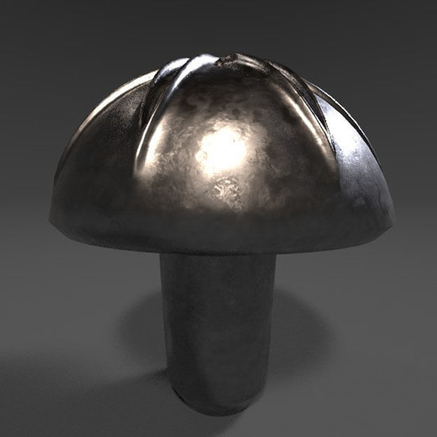 PBR Galvanized Flower Doorknob 3D model_1