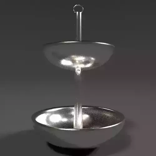 PBR 2 Tier Fruit Holder Bowl 3D model PBR 2 Tier Fruit Holder Bowl 3D model