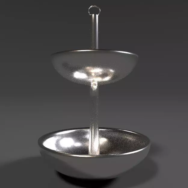 PBR 2 Tier Fruit Holder Bowl 3D model_0