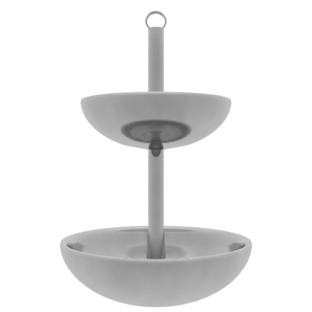 2 Tier Fruit Holder Bowl 3D model_1